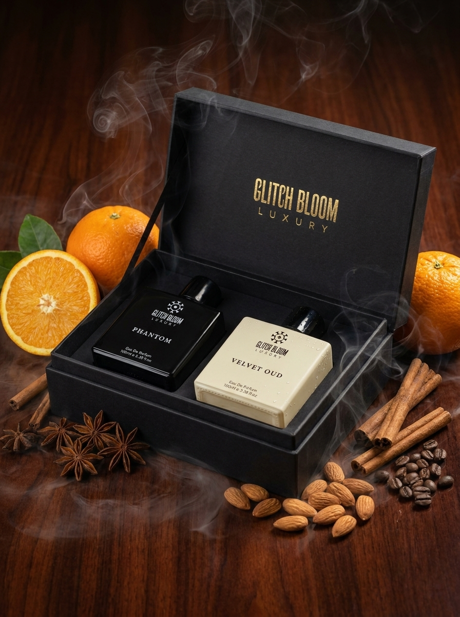 Phantom & Velvet Oud Duo Gift Set - Glitch Bloom Luxury | Eau De Parfum 100ml Each
