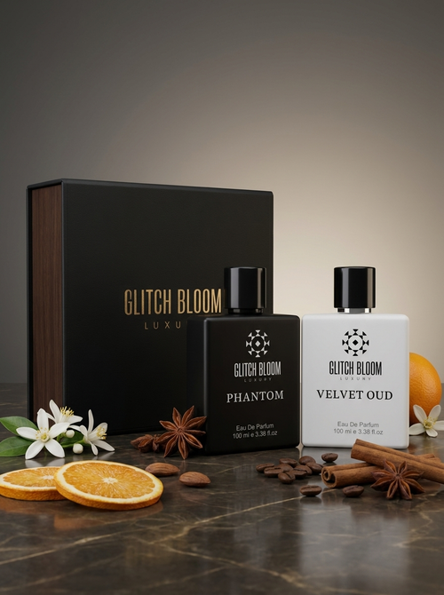 Phantom & Velvet Oud Duo Gift Set - Glitch Bloom Luxury | Eau De Parfum 100ml Each